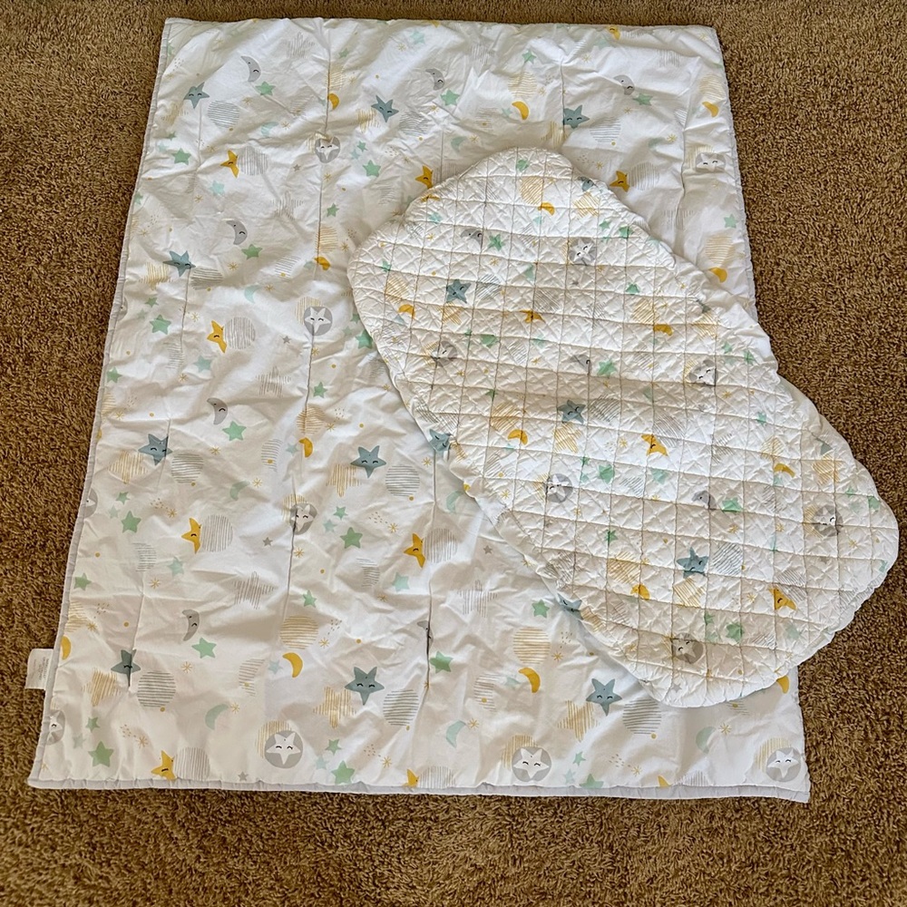 HTF Land of Nod Nightfall Bedding & Changing Pad Cover